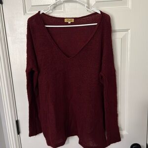Piko 1988 Women’s Red V-neck Sweater - Size Medium